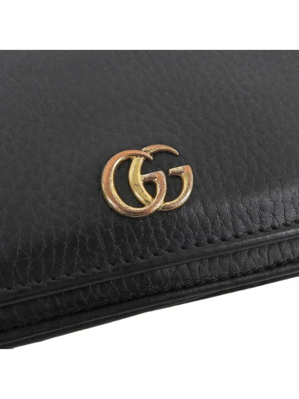 Gucci Petit Marmont Bifold Leather Wallet Compact Black - Picture 5 of 10